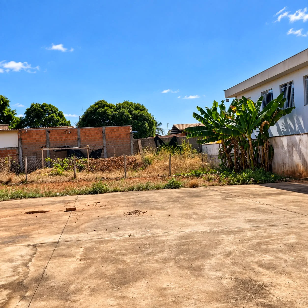 Terreno antes do início da execução